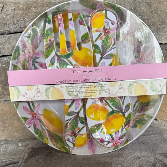 🍋 LEMON BUNDLE! 🍋 Tahiti Home 3 Piece Set and Lemon Ceramic Sugar Jar - Picture 2 of 3